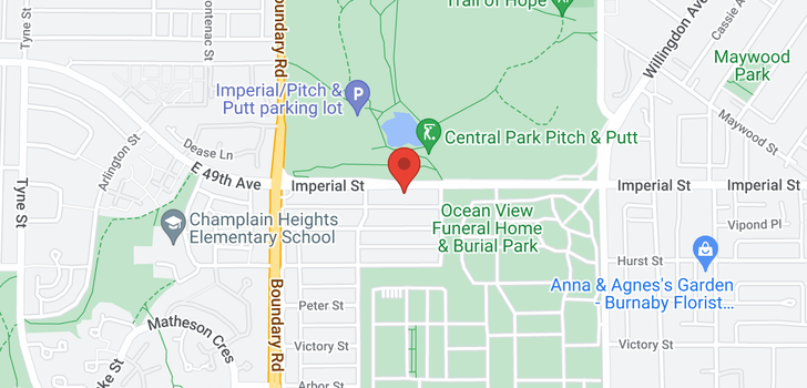 map of 3858 3856 IMPERIAL STREET